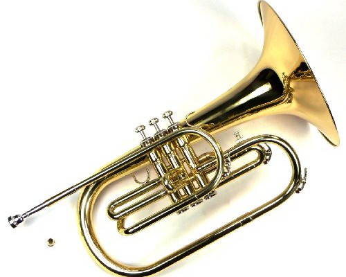 Advanced Monel Pistons Marching Mellophone Key of F w/ Case & Mouthpiece-Gold Lacquer Finish
